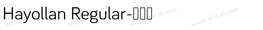 Hayollan Regular字体转换